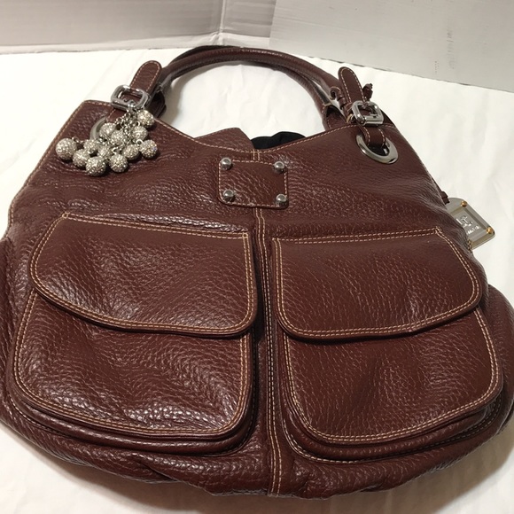 LENNY E CIA leather shoulder bag, made in Brazil with crystals balls tag - Picture 10 of 13